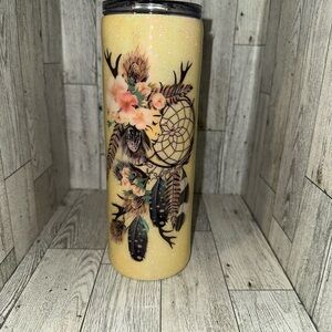 Dreamcatcher Floral Tumbler - Yellow